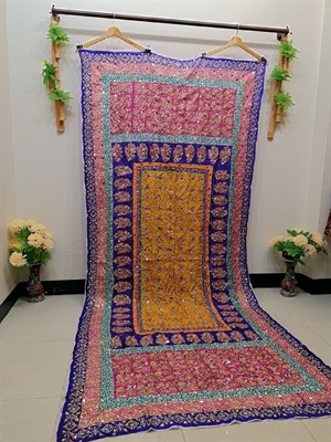 Dupatta Silk Multi Color Mirror Work - D10