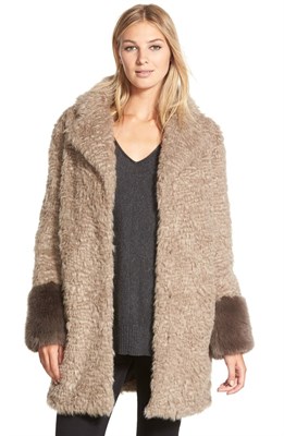 Shelli Segal Faux Fur Coat