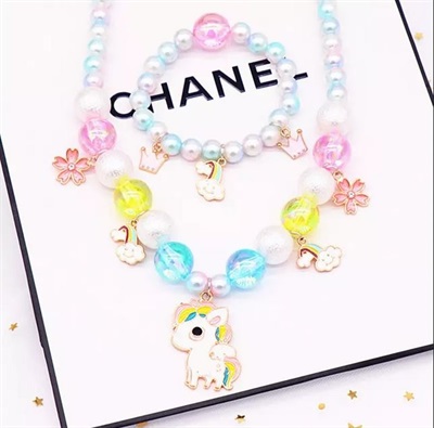 Unicorn Chunky pearl necklaces Bracelet 