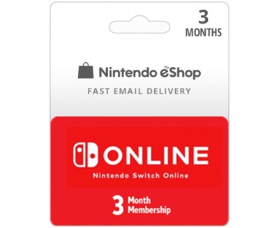 NINTENDO - SWITCH ONLINE 3 MONTH MEMBERSHIP CARD