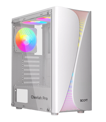 Boost Cheetah Pro RGB Mid-Tower ATX Case - White