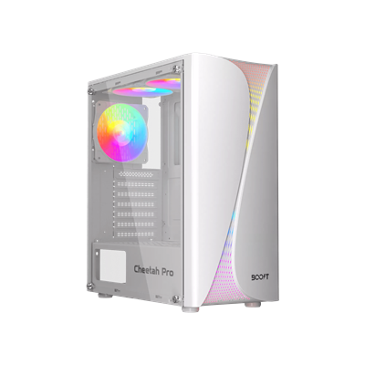 Boost Cheetah Pro RGB Mid-Tower ATX Case - White