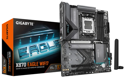 Gigabyte X870 Eagle Wifi7 AMD AM5 ATX Motherboard | AMD Socket AM5, WIFI EZ-Plug, Ultra-Fast Storage 3*M.2 slots, Efficient Therma, 2.5GbE LAN & Wi-Fi 7