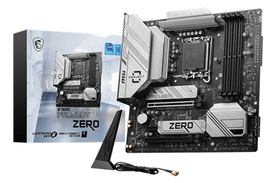 MSI B760M PROJECT ZERO Intel LGA1700 DDR5 MicroATX Motherboard | WiFi 6E