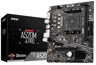 MSI A520M-A PRO AMD AM4 DDR4 MicroATX Motherboard