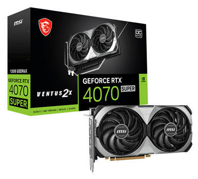 MSI GeForce RTX 4070 SUPER 12G VENTUS 2X OC Video Graphics Card GDDR6X 192-bit