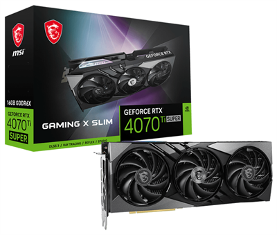 MSI GeForce RTX 4070 Ti SUPER 16G Gaming X Slim Video Graphics Card GDDR6X 256-bit