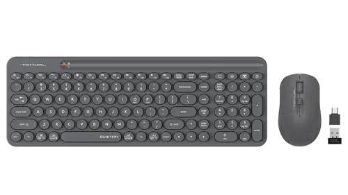 A4Tech Fstyler FG3300 Air2 2.4G QuietKey 2-Zone Wireless Keyboard & Mouse Combo - 2000 DPI Adjustable - Grey 