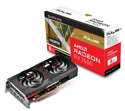 Sapphire Pulse AMD Radeon RX 7600 8GB GDDR6 Gaming Graphics Card AMD RDNA 3 – Offical Sapphire Refurbished