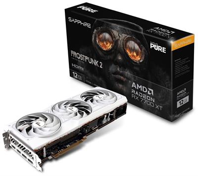 Sapphire PURE AMD Radeon™ RX 7700 XT Frostpunk 2 Edition Gaming Graphics Card with 12GB GDDR6, AMD RDNA™ 3 architecture