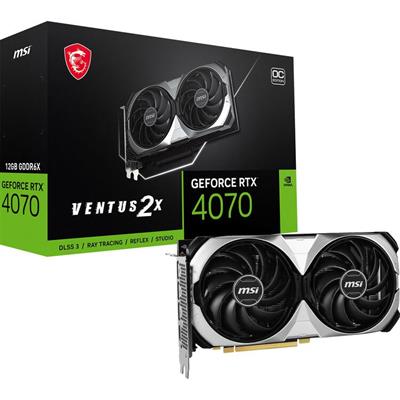 MSI GeForce RTX 4070 VENTUS 2X 12G OC Video Graphics Card GDDR6X 192-bit