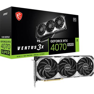 MSI GeForce RTX 4070 SUPER 12G VENTUS 3X OC Video Graphics Card GDDR6X 192-bit