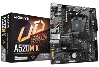 Gigabyte A520M K AMD AM4 MicroATX Motherboard | DDR4