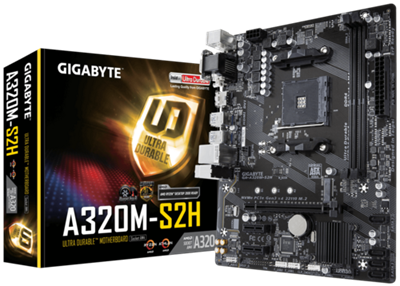 Gigabyte GA-A320M-S2H AMD AM4 microATX Motherboard | DDR4