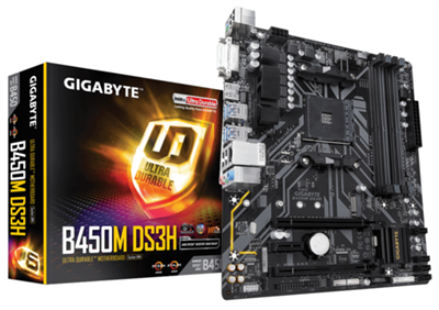 Gigabyte B450M-DS3H AMD AM4 microATX Motherboard | DDR4