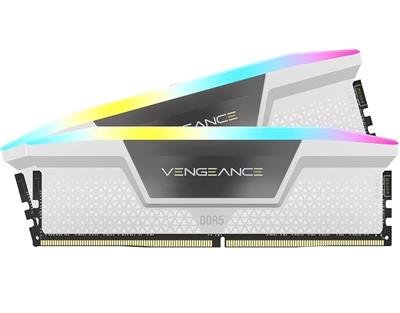 Corsair Vengeance RGB 64GB (2x32GB) DDR5 DRAM 5600MT/s CL36 Memory Kit — White