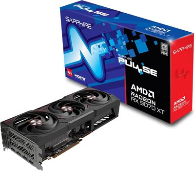 Sapphire Pulse AMD Radeon™ RX 9070 XT Gaming Graphics Card with 16GB GDDR6, AMD RDNA 4