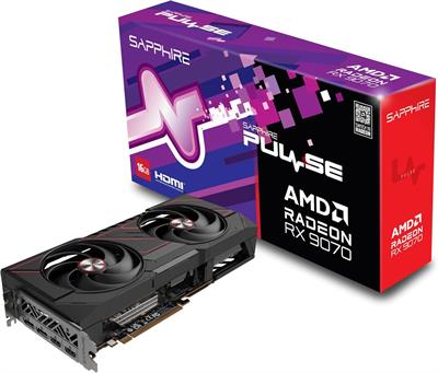 Sapphire Pulse AMD Radeon™ RX 9070 Gaming Graphics Card with 16GB GDDR6, AMD RDNA 4