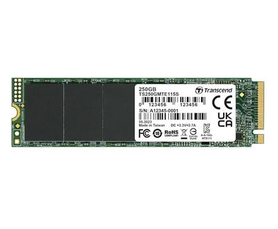 Transcend 115S 250GB M.2 2280 NVMe PCle Gen3x4 Solid State Drive