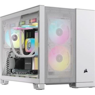 Corsair 2500D Tempered Glass Dual Chamber Case - White 