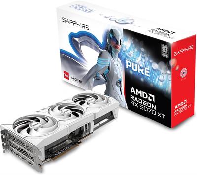 Sapphire Pure AMD Radeon™ RX 9070 XT Gaming OC Graphics Card with 16GB GDDR6, AMD RDNA 4