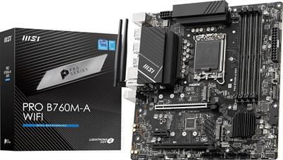 MSI PRO B760M-A WIFI Intel LGA1700 DDR5 MicroATX Motherboard