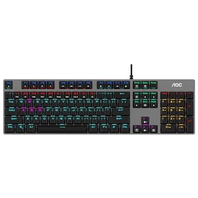 AOC GK410 - Esports RGB Mechanical Gaming Keyboard with Mechanical Blue Switches and Clicker.