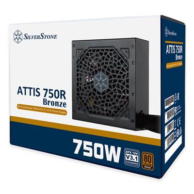 SilverStone Attis 750R Bronze 750W 80 PLUS Bronze ATX 3.1 Power Supply - Black