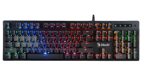 Bloody B500N Mecha-Like Switch Neon Backlit Gaming Keyboard - Black