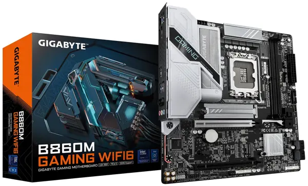 Gigabyte B860M GAMING WIFI6 Intel LGA 1851 mATX Motherboard, Intel Core Ultra Series 2, 2x M.2, PCIe 5.0, 2.5GbE LAN & Wi-Fi 6