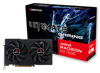 Biostar AMD Radeon RX 7600 8GB Graphics Card GDDR6 128-bit