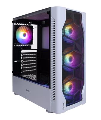 Boost Lion RGB Mid-Tower ATX Case - White 