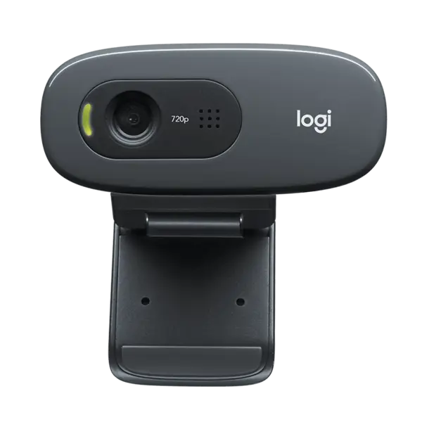 Logitech C270 HD Webcam - 720p 30 fps, Fixed Focus Lens