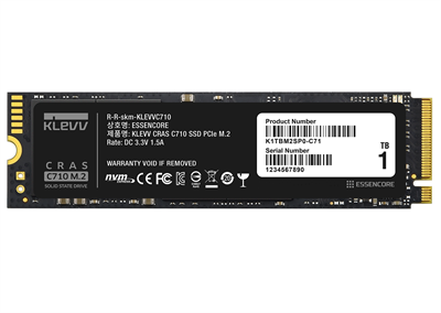 Klevv C710 512GB M.2 2280 NVMe PCle Gen 3x4 Solid State Drive