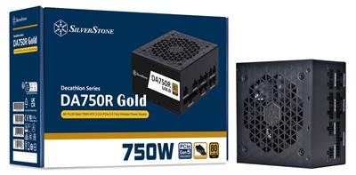 SilverStone DA750R Gold 750W 80 PLUS Gold PCIe 5.0 Fully Modular Power Supply - Black