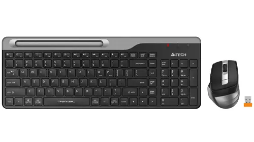 A4Tech Fstyler FB2535CS Bluetooth & 2.4G Wireless Dual Mode Silent Click Keyboard & Mouse Combo - Smoky Grey