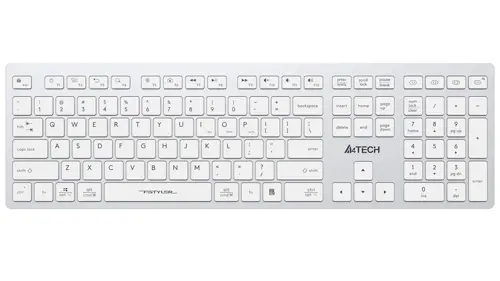 A4Tech Fstyler FBX50C Dual Mode Bluetooth / 2.4G Wireless Rechargeable Keyboard - White