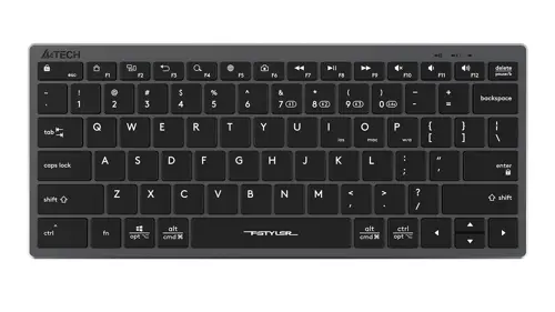 A4Tech Fstyler FBX51C Dual Mode Rechargeable Compact Bluetooth & 2.4G Wireless Keyboard - Grey