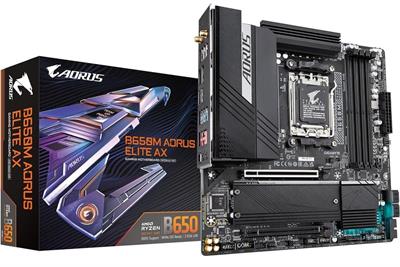 Gigabyte B650M AORUS ELITE AX Wifi AMD AM5 MicroATX Motherboard | DDR5