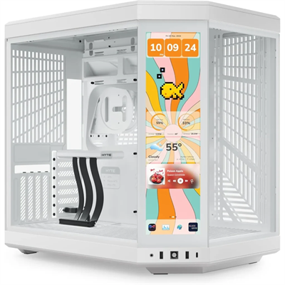 Hyte Y70 Touch Infinite Modern Aesthetic Mid-Tower ATX Gaming Case - White