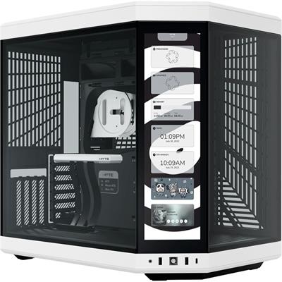 Hyte Y70 Touch Infinite Modern Aesthetic Mid-Tower ATX Gaming Case with LCD Screen - Panda