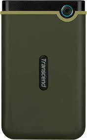 Transcend StoreJet 25M3 1TB Ruggedized USB 3.1 Portable Hard Drive - Military Green