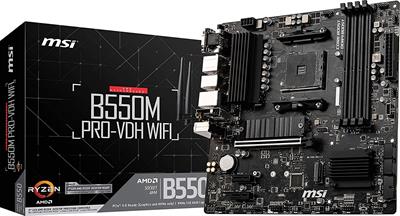 MSI B550M PRO-VDH WIFI AMD AM4 MicroATX Motherboard | DDR4