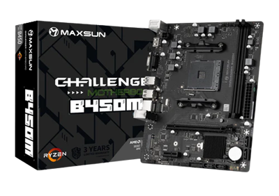 Maxsun Challenger B450M AMD AM4 MicroATX Motherboard | DDR4