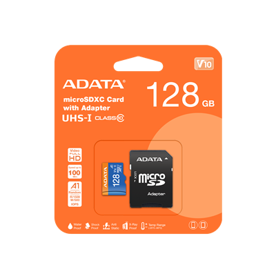 ADATA Premier microSDXC/SDHC UHS-I Class10 128GB with SD Adapter Memory Card