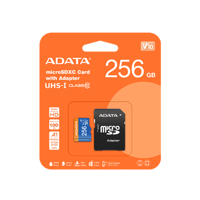 ADATA Premier microSDXC/SDHC UHS-I Class10 256GB with SD Adapter Memory Card