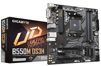 Gigabyte B550M DS3H AMD AM4 MicroATX Motherboard | DDR4