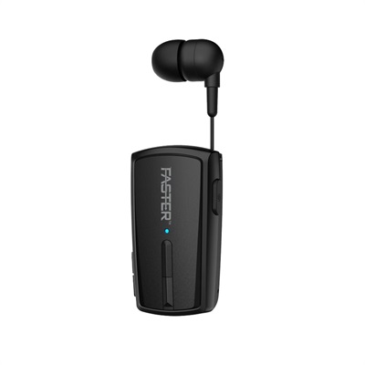 FASTER R12 Wireless Bluetooth Stereo Headset Clip-on Earbuds Hands-free with Microphone