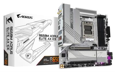 Gigabyte B650M AORUS ELITE AX ICE Wifi AMD AM5 MicroATX Motherboard | DDR5