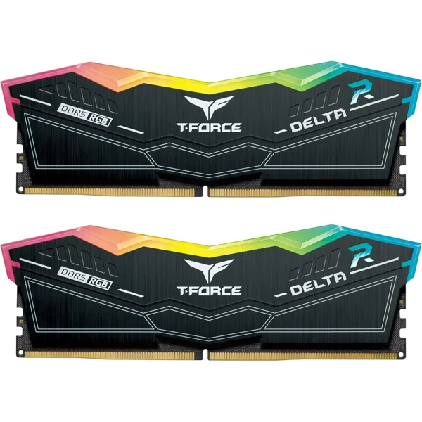 TeamGroup T-Force Delta 64GB (2x32GB) DDR5 6000MHz CL38 Desktop Memory Ram - Black
